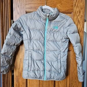 The North Face Youth 10/12 - 550 Down Puffer Jacket In Gray